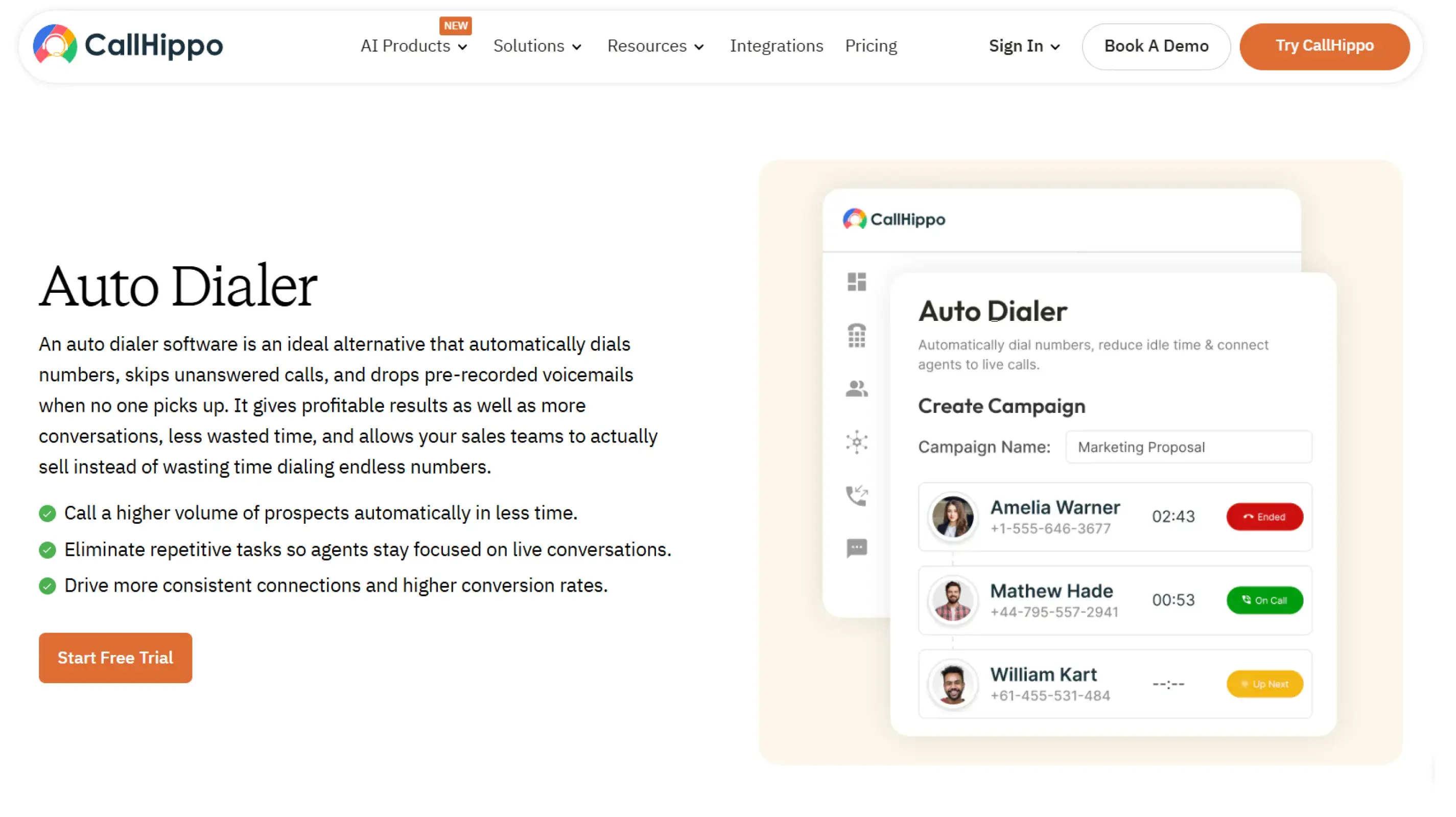 CallHippo Auto Dialer